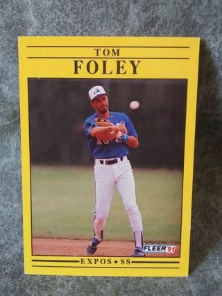 Baseball Trading Card Tom Foley