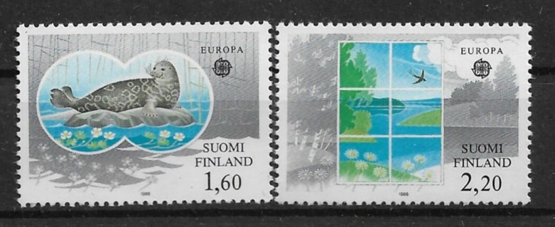 1986 Finland Sc735-6 Europa MNH C/S of 2