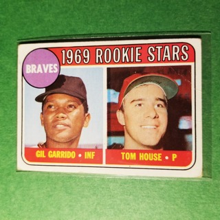 1969 - TOPPS EXMT - NRMT BASEBALL - CARD NO. 331 - BRAVES -  1969 ROOKIE STARS  .