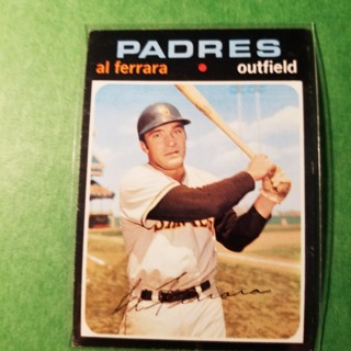 1971 Topps Vintage Baseball Card # 214 - AL FERRARA - PADRES - NRMT+