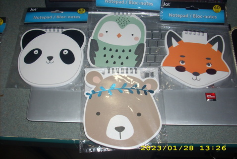 Lot of 4 Small Animal Notepads