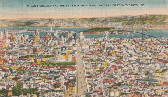 Vintage Used Postcard: 1952 San Francisco Bay, CA