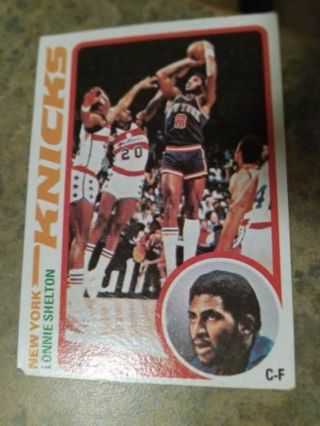 1978 TOPPS LONNIE SHELTON NEW YORK KNICKS BASKETBALL CARD# 66