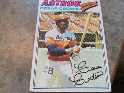 1977 TOPPS CESAR CEDENO HOUSTON ASTROS BASEBALL CARD# 90