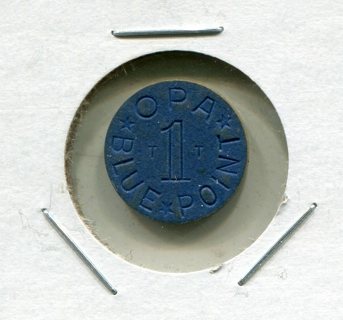 1940's Blue Office of Price Administration Token