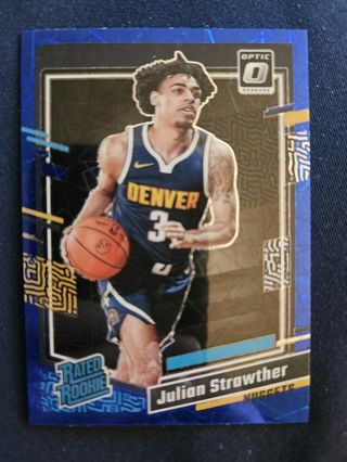 2023-24 Donruss Optic Blue Velocity Rated Rookie Julian Strawther