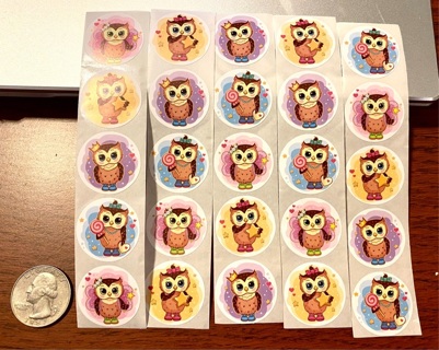30 owl stickers