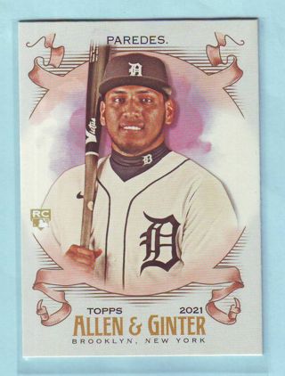 2021 Topps Allen & Ginter Isaac Paredes ROOKIE Baseball Card # 254 Padres