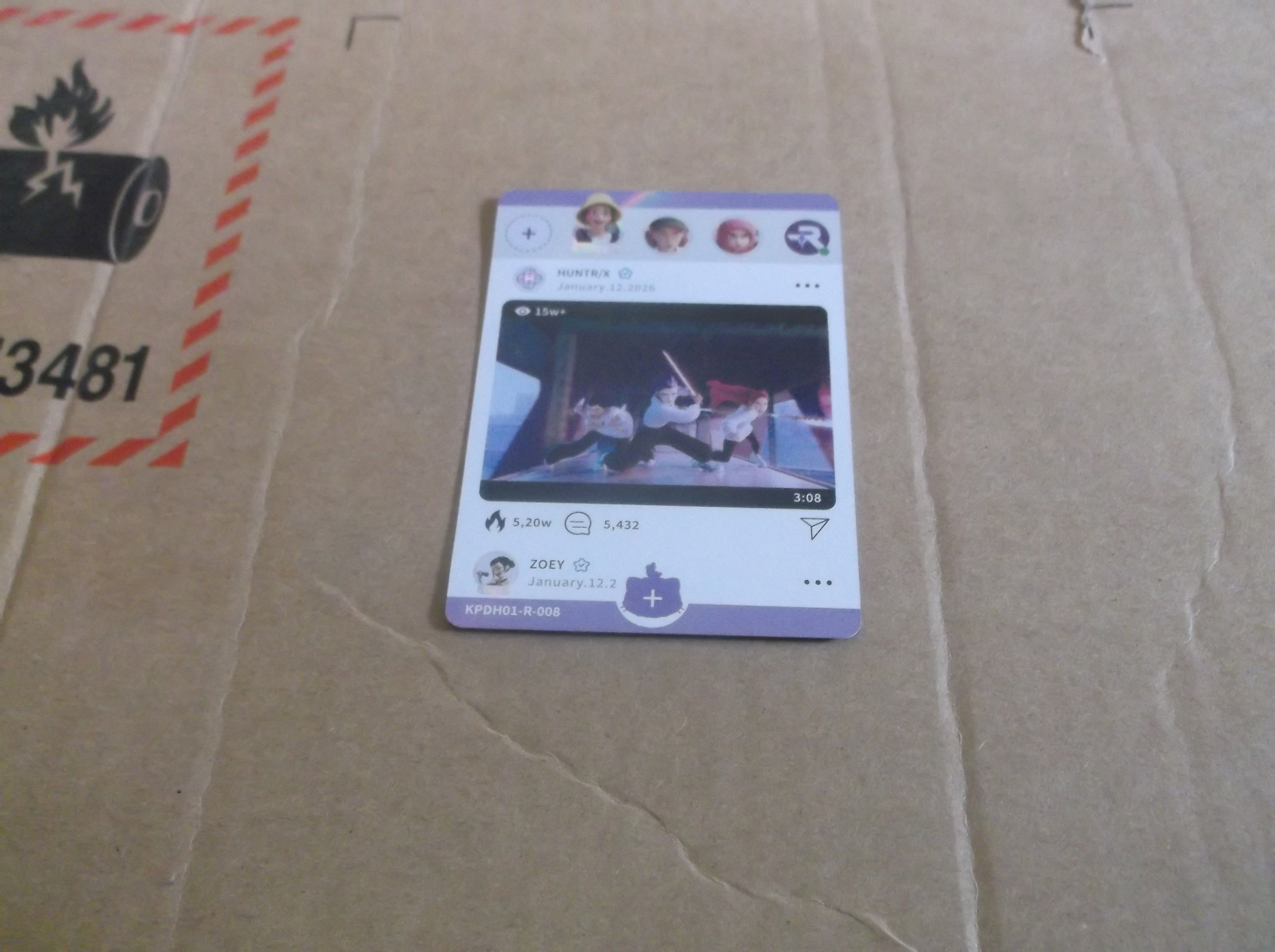 Free: ZOEY HUNTR/X KAYOU KPOP DEMON HUNTERS NETFLIX Holofoil Classic KPDH01-R-008 Sk12