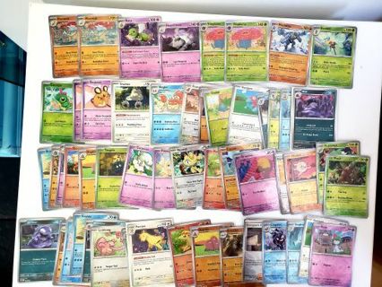 2023-24 Pokémon Holo/Reverse Holo collection (Paldean Fates, 151,Sword & shield) 50+ card lot