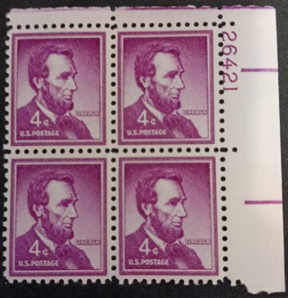 LINCOLN BLOCK STAMP MNH