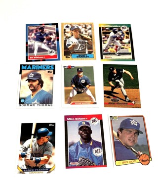 Mariners-18 Card Lot -Martinez,Charlton,Parrish,Thomas,Reynolds,Buhner,Martinez