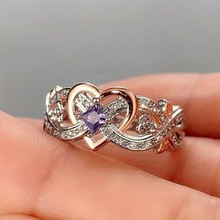 Luxury heart shaped ring