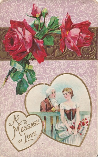 Vintage Used Postcard: Pre Linen: Message of Love