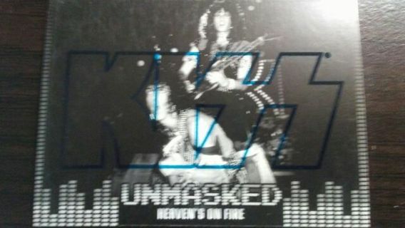 2009 KISS 360/PRESSPASS- UNMASKED- HEAVENS ON FIRE- BLUE EDITION TRADING CARD# 2