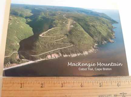 MacKenzie Mountain, Nova Scotia postcard (used)