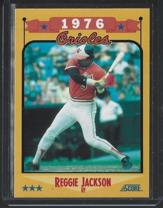 1988 Score Reggie Jackson #501 - Baltimore Orioles 1976