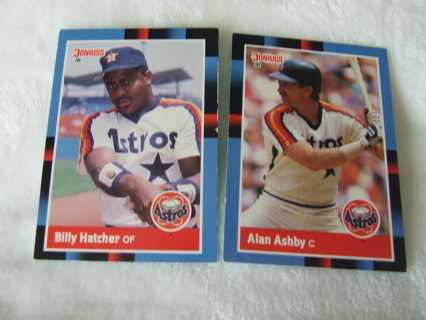 1988 Houston Astros Donruss Team Card Lot of 2