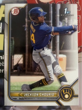 Jackson Chourio 2022 Bowman RC BP-79 1st Prospect Milwaukee Brewers 