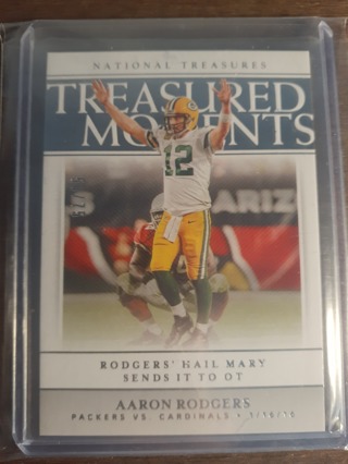 2019 Panini National Treasures Treasured Moments Aaron Rodgers SER #ed 50/75