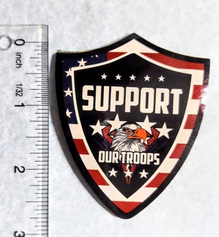 Support the troops car decal