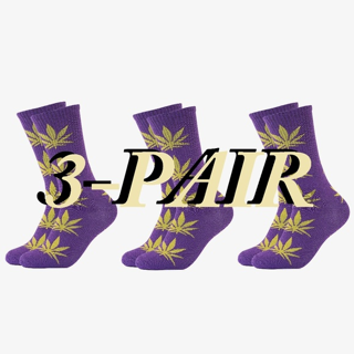 NEW WOMEN'S 3-PACK WEED SOCKS MARIJUANA CANNABIS