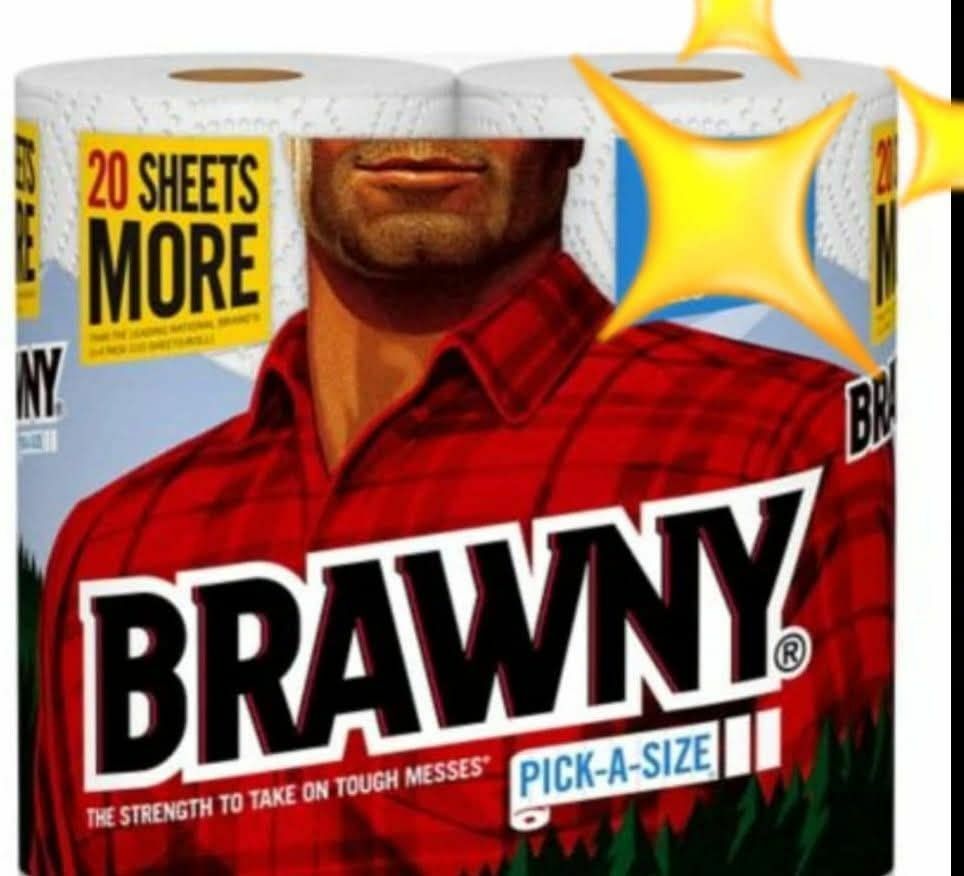 Free: ✨️BRAWNY PAPER TOWELS 4 TRIPLE ROLLS=12 REGULAR ROLLS❤️