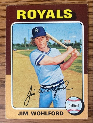 1975 Topps Jim Wohlford baseball card  