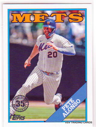 Pete Alonso, 2023 Topps 1988 Retro Card #T88-74, New York Mets, (LB2)