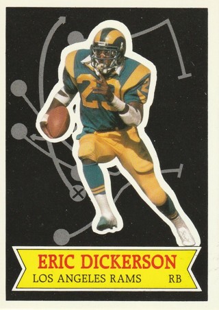 ERIC DICKERSON 1984 TOPPS NFL FOOTBALL STARS CARD 7 OF 30 RAMS ROOKIE