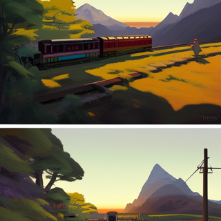 Listia Digital Collectible: Train going through the mountains