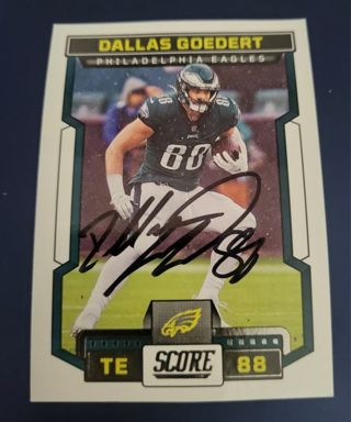 Dallas Goedert autographed card Philadelphia Eagles