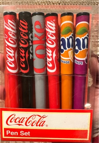 Coca Cola Pen Set Blue Ink 