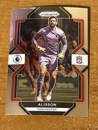 2022-23 Panini PRIZM Premier League Soccer Base Card - ALISSON #192