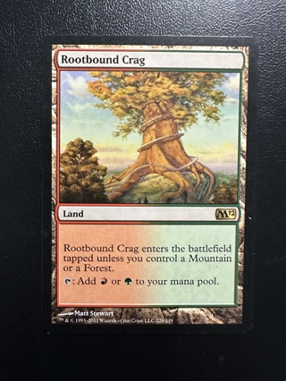 Rootbound Crag MTG Magic 2012 Core Set Lightly Played Card
