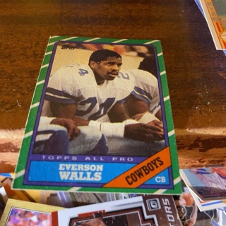 1986 topps all-pro Everson walls football card 