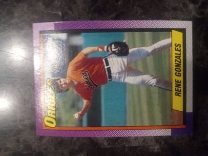 Rene Gonzalez 1990 Topps Baltimore Orioles