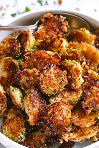 Garlic Parmesan Roasted Brussels Sprout recipe