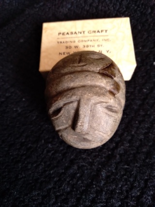 Pre-columbian Stone Carved Head 