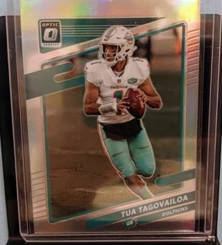 2021 DONRUSS OPTIC TUA TAGOVAILOA SILVER # 60 MIAMI DOLPHINS