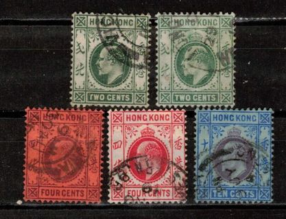 Hong Kong Stamps with King Edward 7