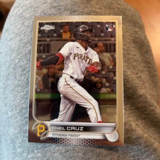 ONEIL CRUZ (PITTSBURGH PIRATES) - 2022 TOPPS CHROME BASEBALL BASE RC #128