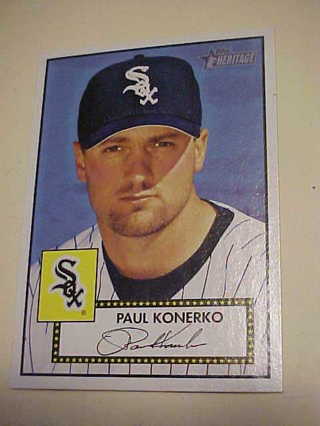 2001 Topps Heritage Paul Konerko Baseball Card #157, Chicago White Sox