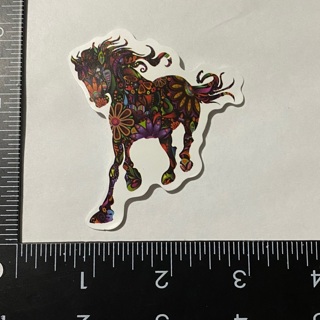 Bohemian colorful horse large sticker decal NEW 