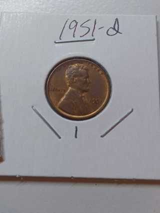 1951-D Lincoln Wheat Penny! 14.1
