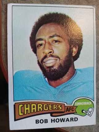 1975 TOPPS BOB HOWARD SAN DIEGO CHARGERS FOOTBALL CARD# 37