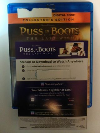 Puss in Boots the Last Wish digital movie code