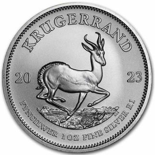 2023 South Africa 1 oz 999 Fine Silver Krugerrand Coin BU - In Stock