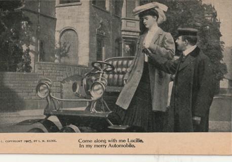 Vintage Unused Postcard: 1907 Come Along with me Lucille