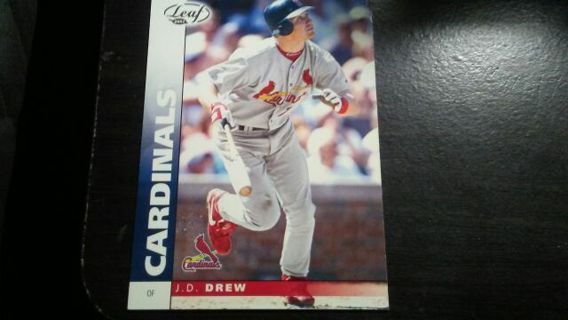 2002 LEAF J.D. DREW CARDINALS BASEBALL CARD# 100